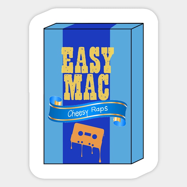 Easy Mac with the Cheesy Raps Small Logo Sticker by Dubie_StreetWear